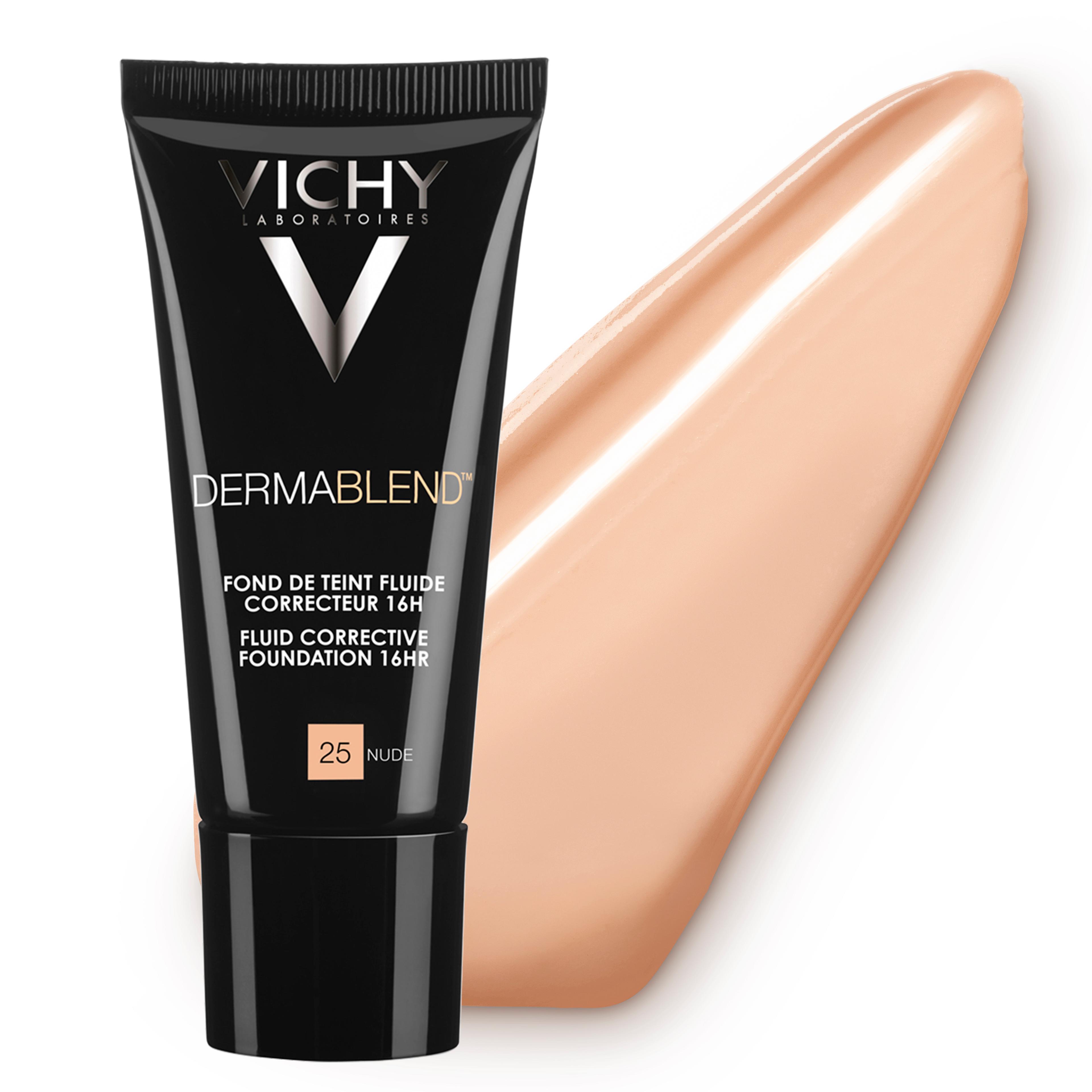 Vichy Dermablend Fond De Teint Fluide Correcteur 16h Numero 25 Nude 30ml
