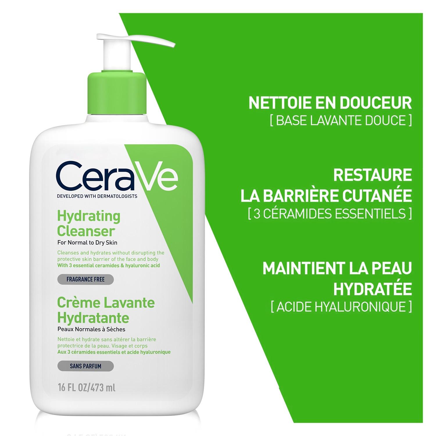 Cerave Creme Lavante Hydratante Peaux Normales A Seches 473ml