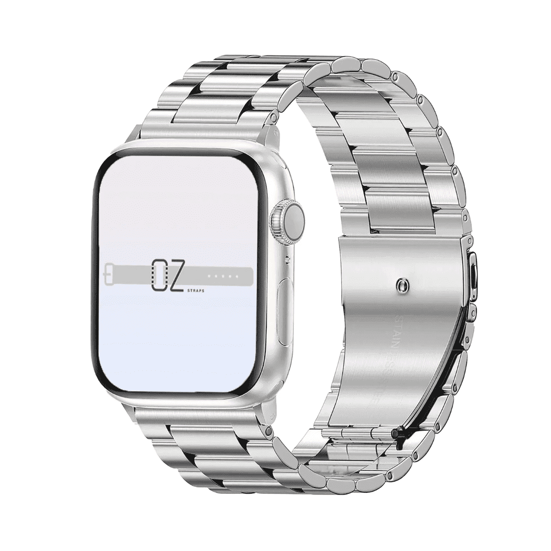 Silver Classic Stainless Steel Loop Apple Watch Bands 42-44-45-49mm