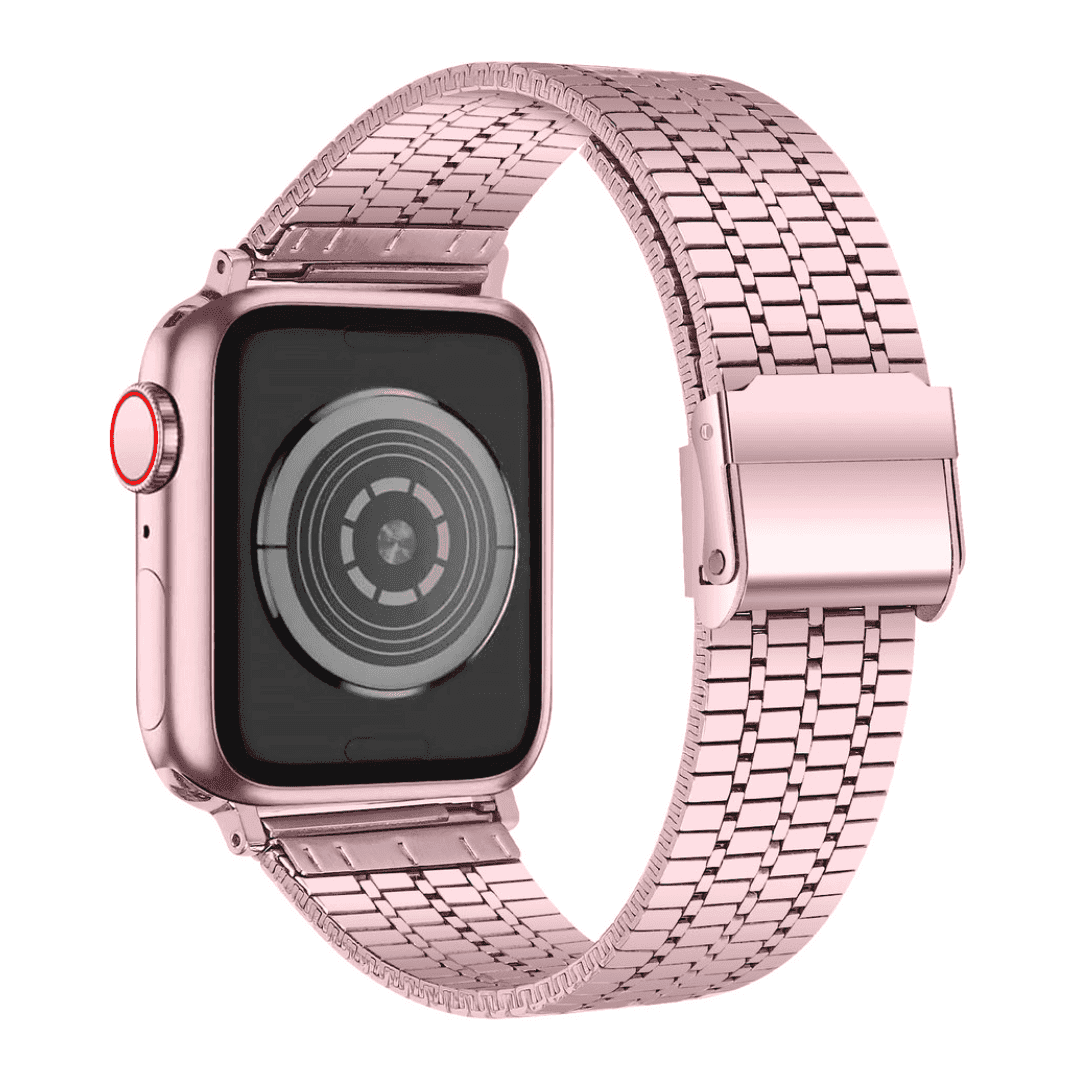 Strap-it Bracelet Apple Watch 8 acier inoxydable-rose 42-44-45-49mm