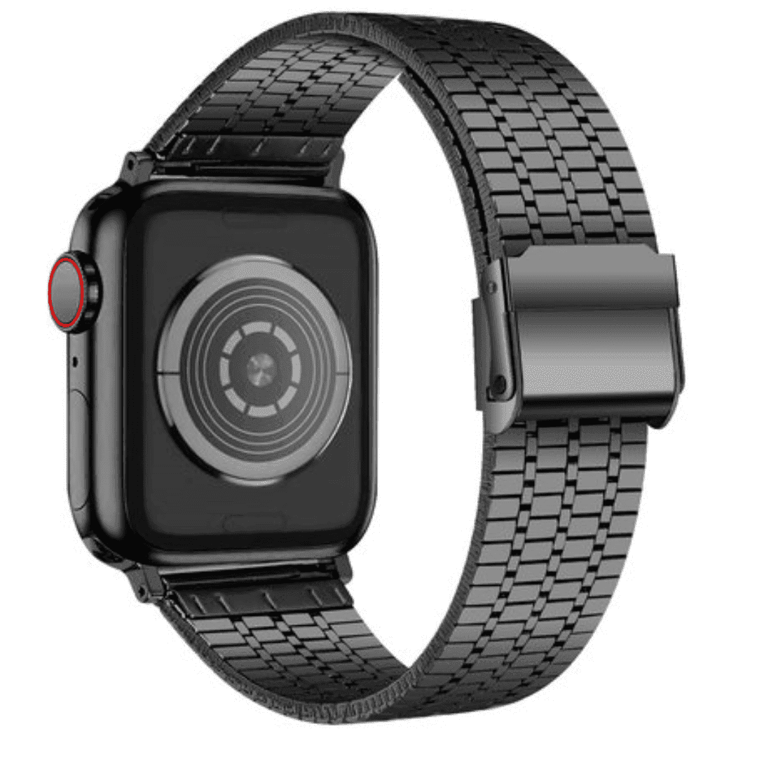 Strap-it Strap-it Bracelet Apple Watch acier inoxydable -noir 42-44-45-49mm