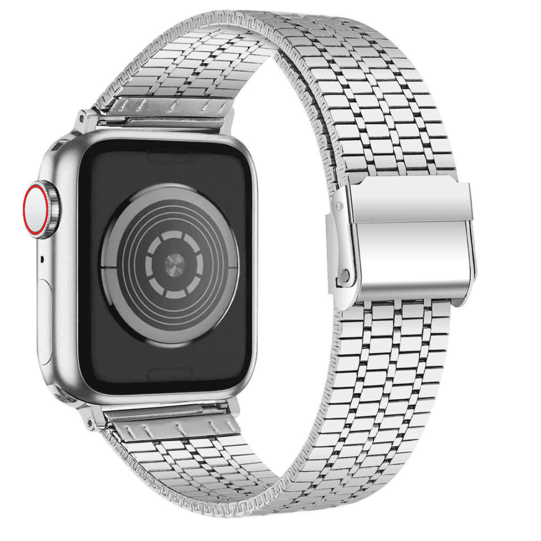 Strap-it Bracelet acier inoxydable Apple Watch (argent) 42-44-45-49mm