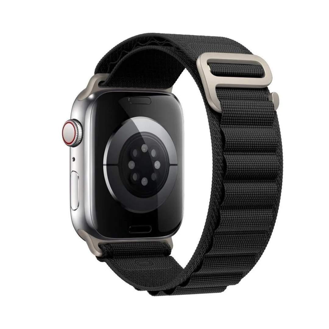 Bracelet Apple Watch Boucle Alpine 42/44/45/49mm (Noir)