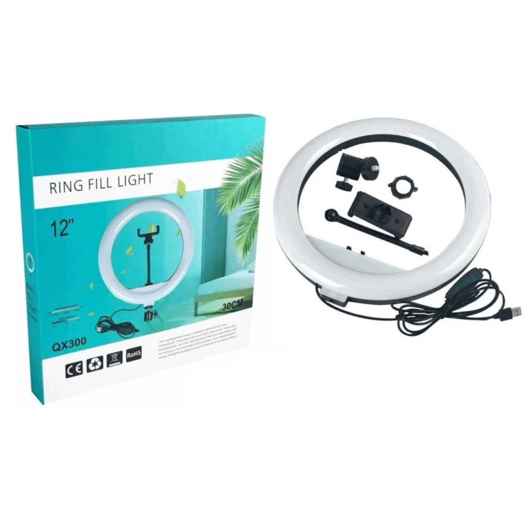 YQ-320A LED SELFIE FLASH RING LIGHT 12 POUCE