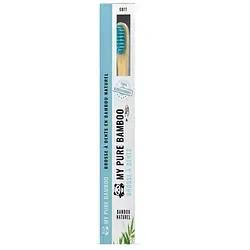 DENTI SMILE MY PURE BROSSE A DENTS BAMBOU MED BLEU