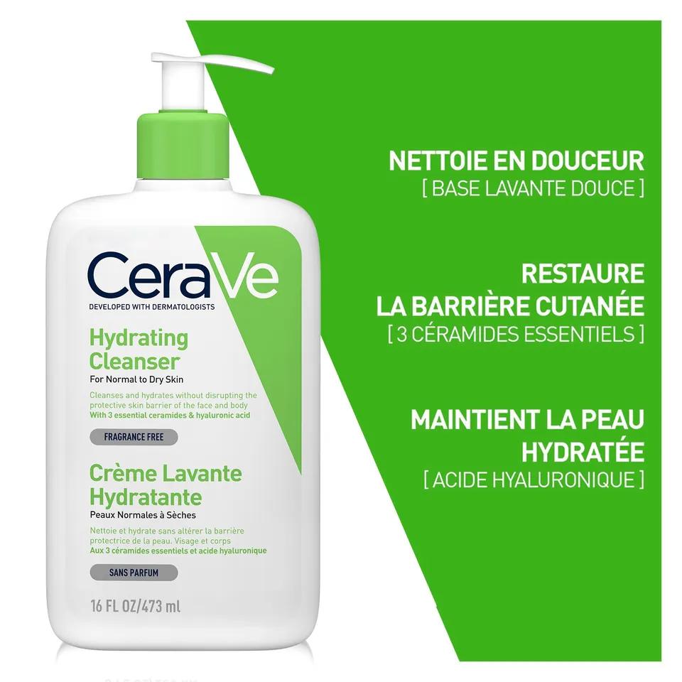 Cerave Creme Lavante Hydratante Peaux Normales A Seches 473 ml