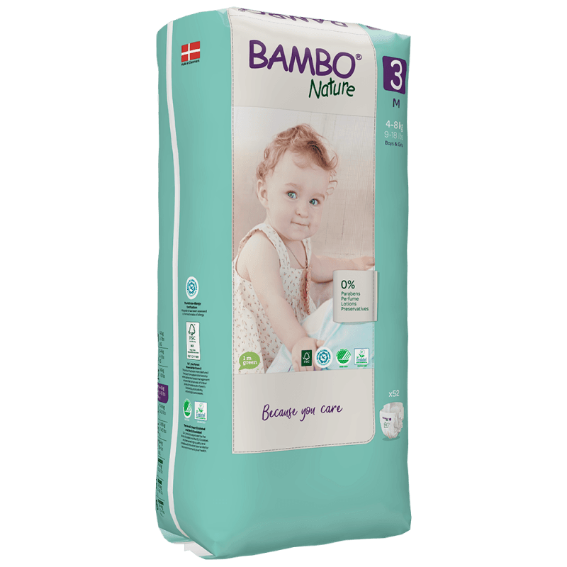 Bambo Nature Couches Bebe 4-8kg Taille 3 Boite De 52