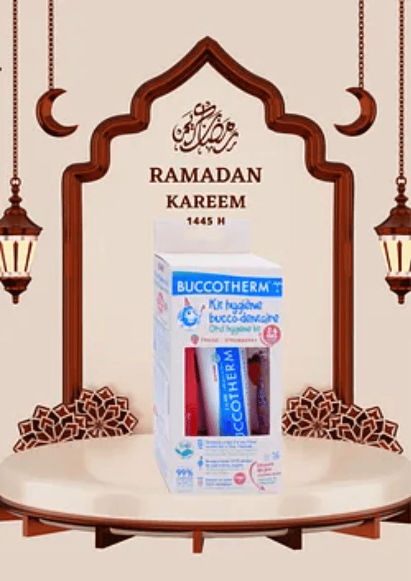 BUCCOTHERM PACK KIT HYGIENE BROSSE A DENTS + DENTIFRICE BIO GOUT FRAISE 500 PPM DE FLUOR 2-6ANS