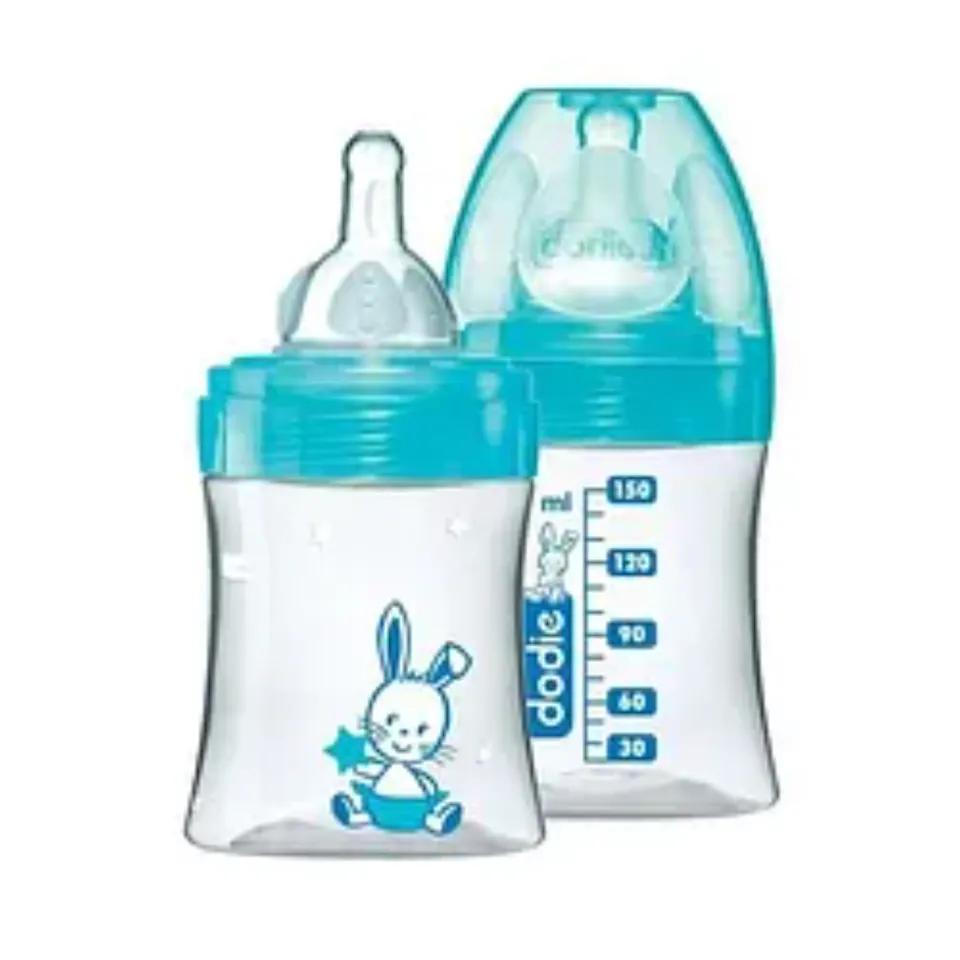 DODIE BIBERON INITIATION+ DECORS TETINE RONDE 3 VITESSES DEBIT 1 0-6MOIS 150ML
