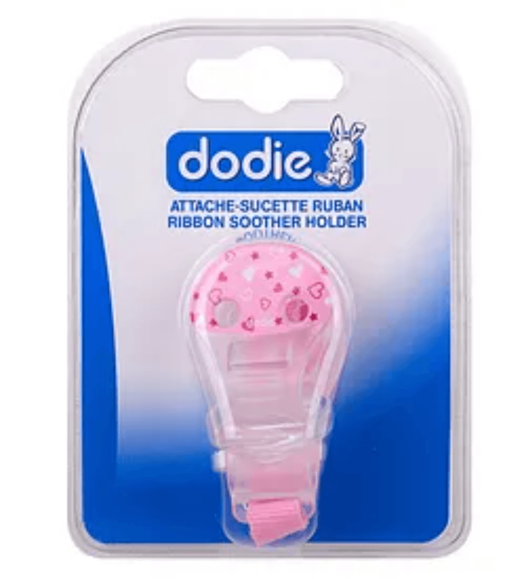 DODIE ATTACHE SUCETTE RUBAN BLEU ANGE ROSE CŒUR