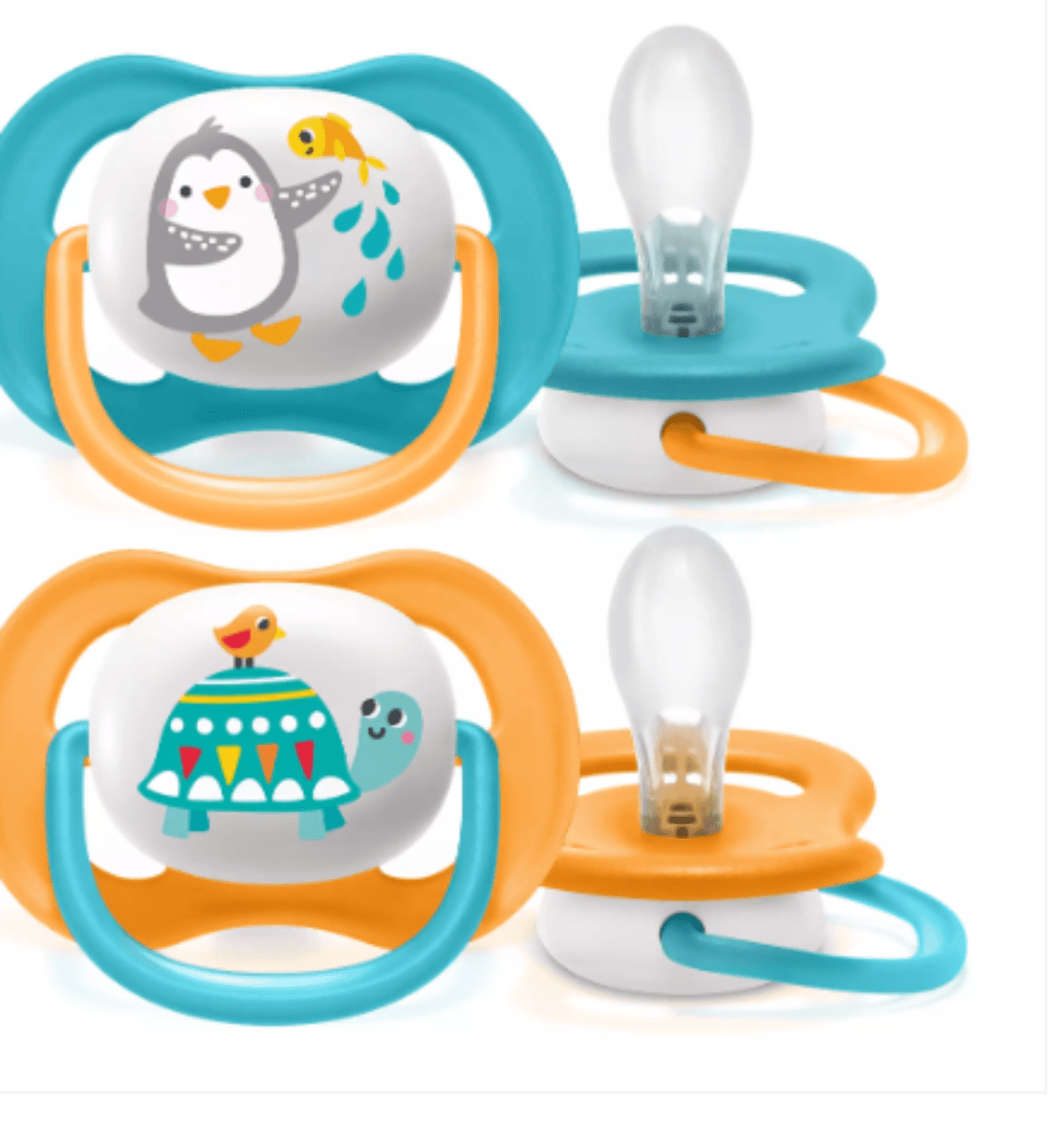 AVENT SUCETTE ORTHO 6-18MOIS BOY PENG/TURT BOITE DE 2 REFERENCE SCF080/07