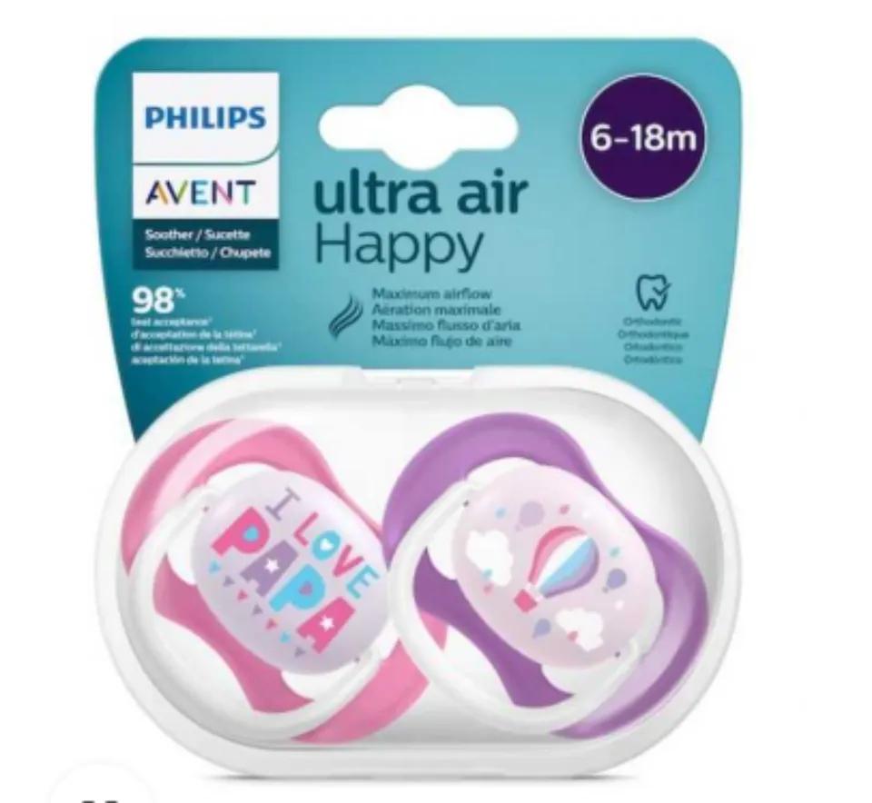 AVENT SUCETTE ULTRA AIR HAPPY 6-18MOIS REFERENCE SCF080/03