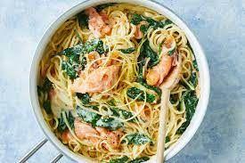 Lemony Salmon & Pumpkin Spaghetti