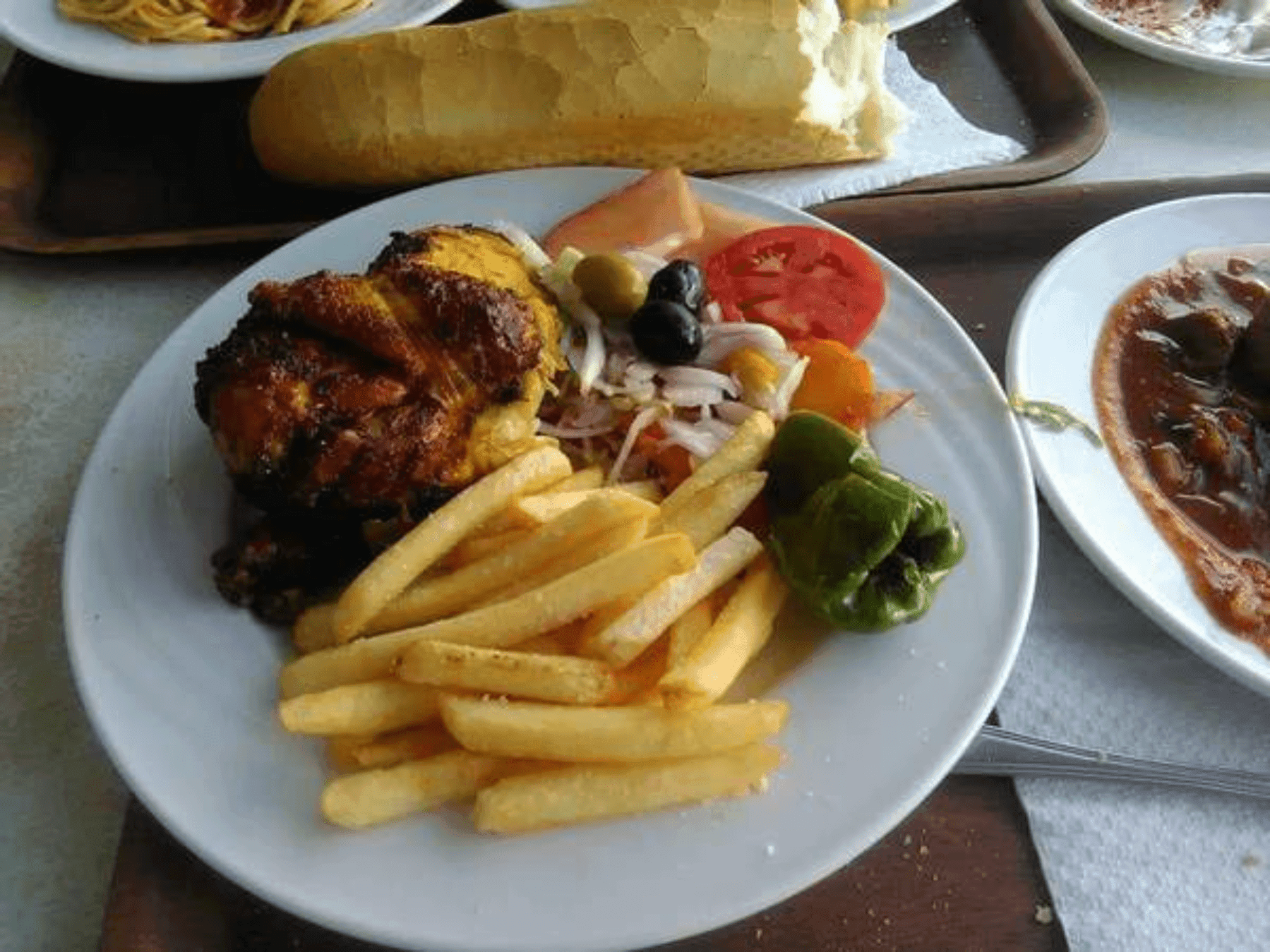 1/4 Poulet Garnie