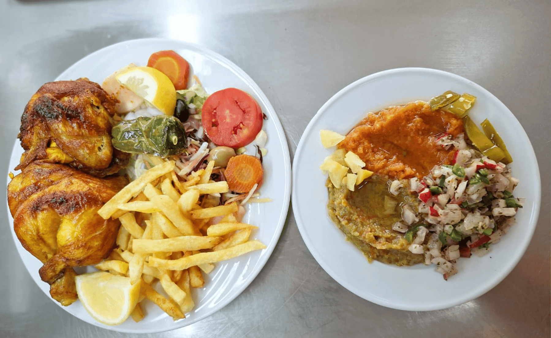 1/2 Poulet à Emporter Garnie