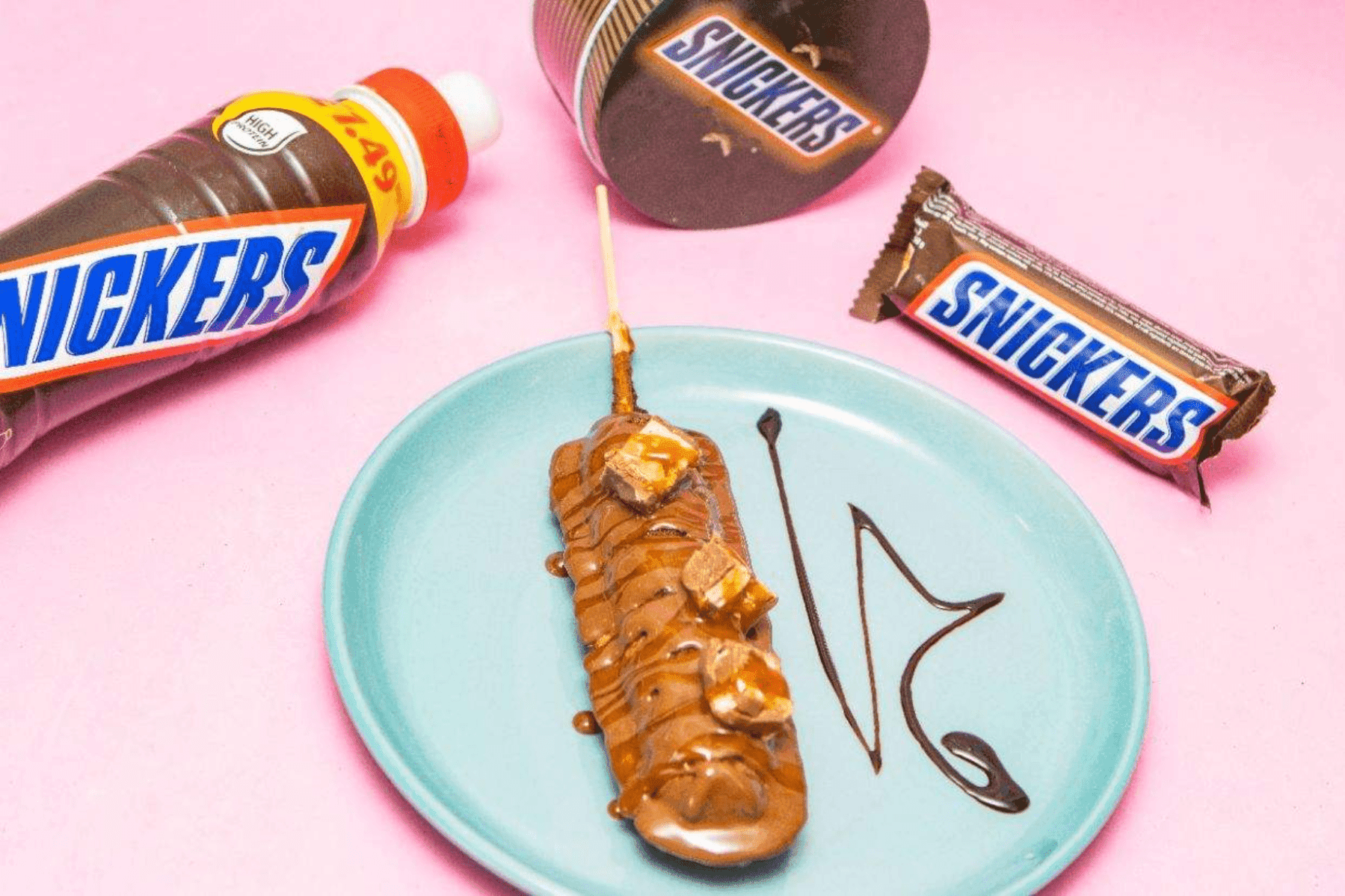 Stick waffle snickers