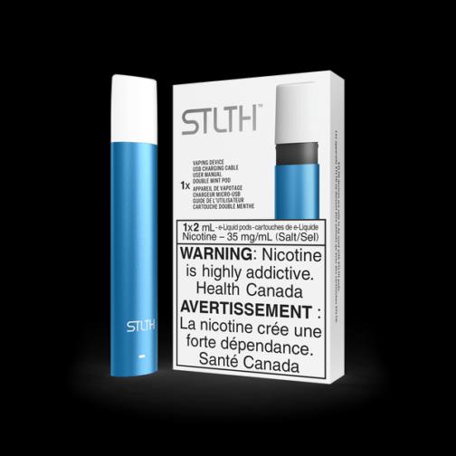 STLTH STARTER KIT BLUE METAL - DOUBLE MINT POD 3.5%