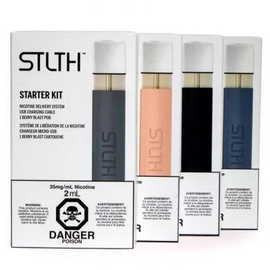 STLTH STARTER KIT NAVY BLUE - DOUBLE MINT POD 3.5%