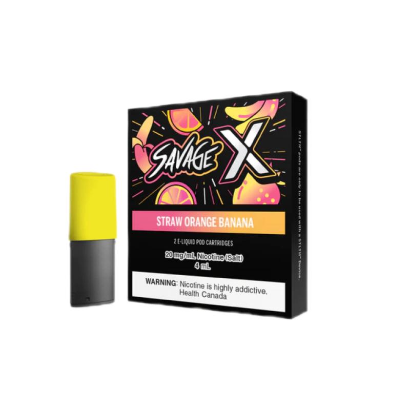 Stlth Savage X Straw Orange Banana 3.5% Pack De 2