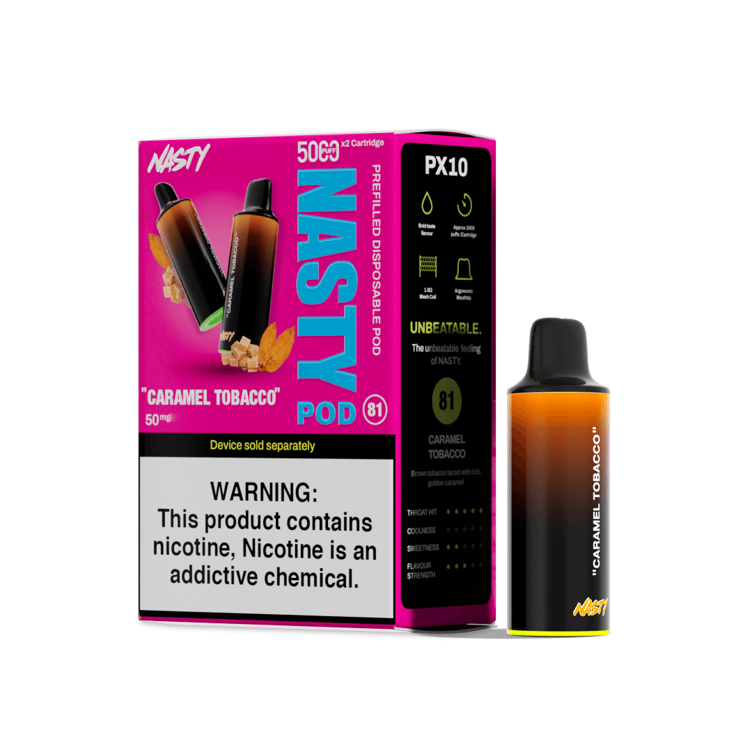 Nasty PX10 Pods 5000 Puffs- Caramel Tobacco