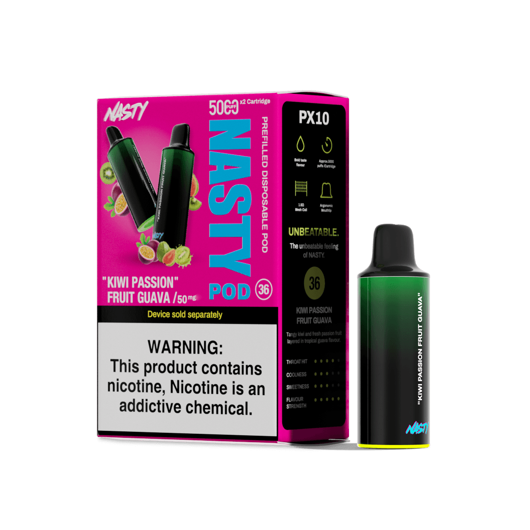 Nasty PX10 Pods 5000 Puffs- Kiwi Passion Fruit Guava