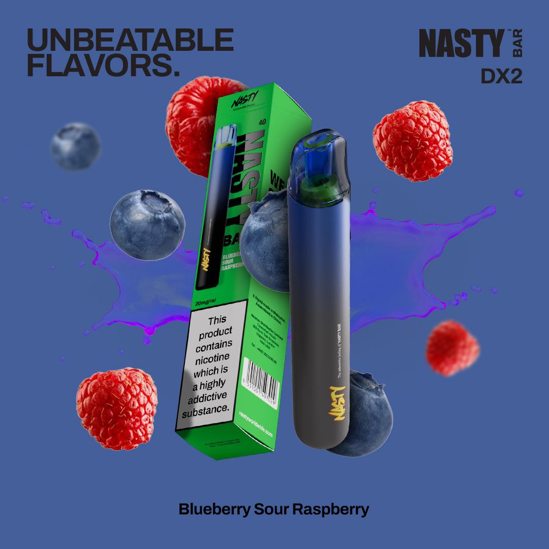 Nasty DX2- Blueberry Sour Raspberry 2%