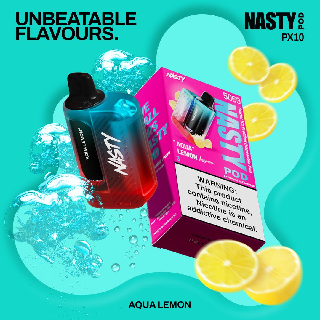 Nasty PX10 Starter Kit- Aqua Lemon 5%