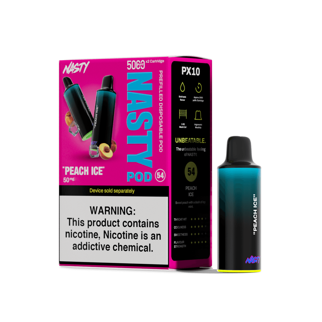 Nasty PX10 Pods 5000 Puffs- Peach Ice