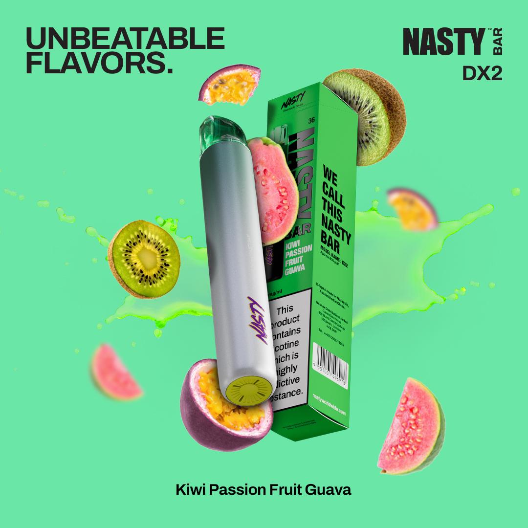 Nasty DX2- Kiwi Passion Fruit Guava 2%