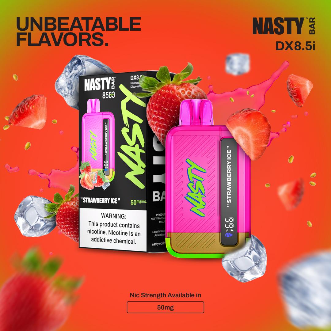 Nasty 8500- Strawberry Ice 5%