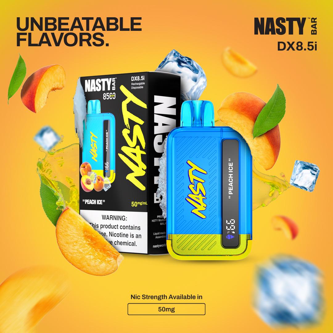 Nasty 8500 - PEACH ICE 2%