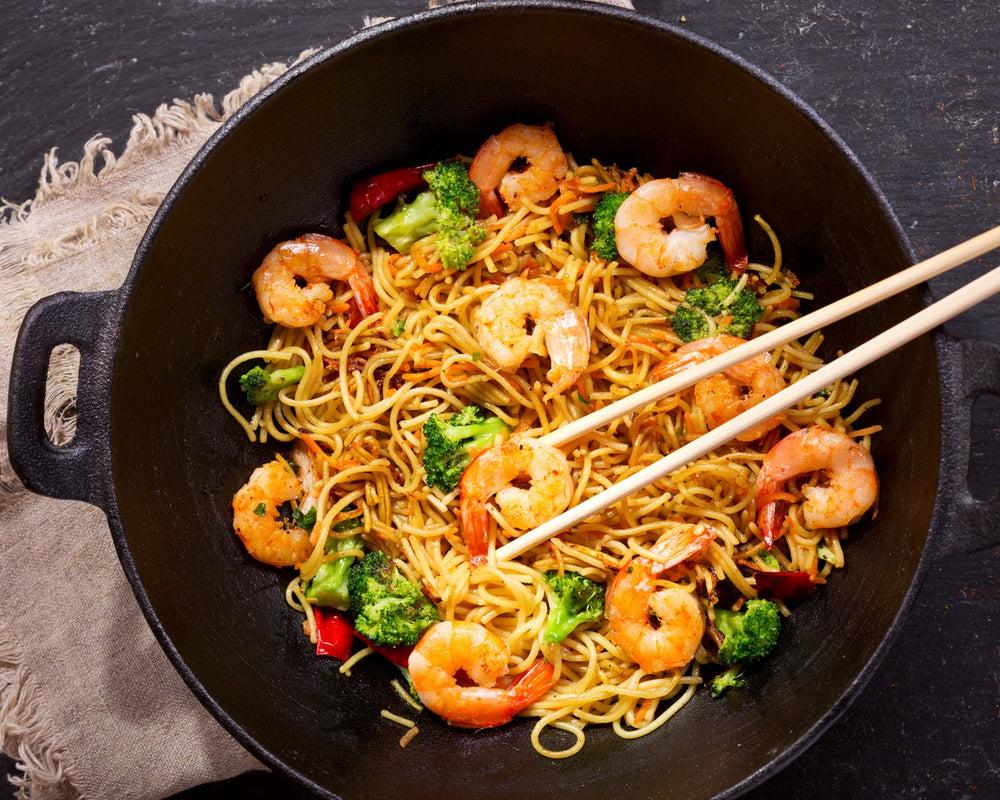 Wok Crevettes Aux Brocolis