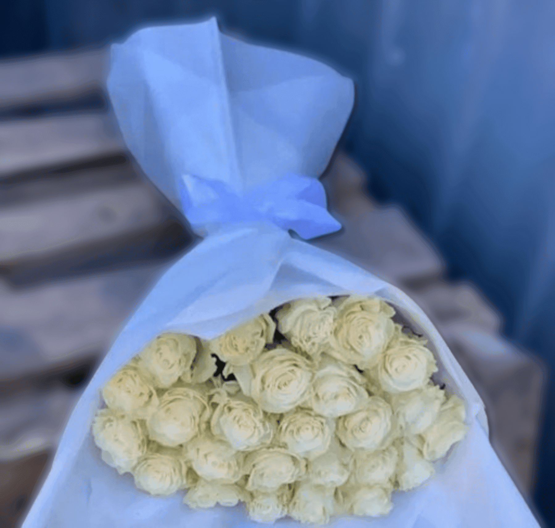 Bouquet De 25 Fleurs Blanches