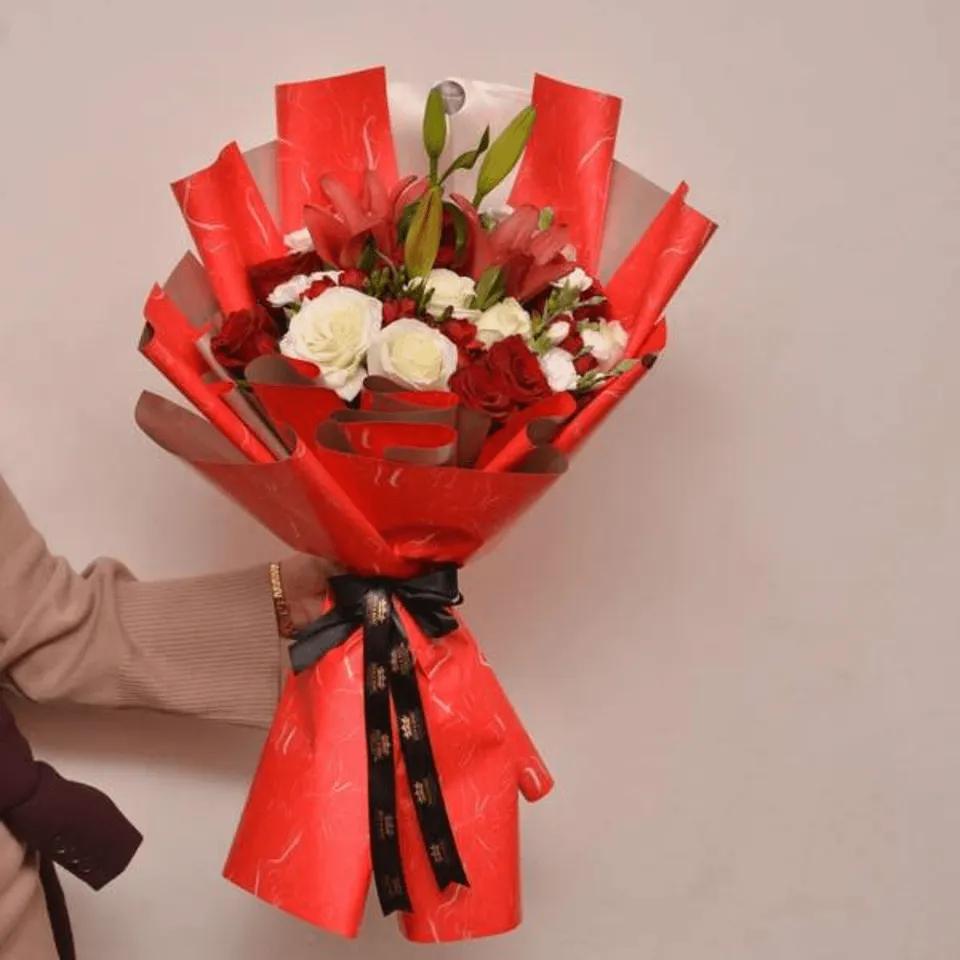 Bouquet la vie en rouge
