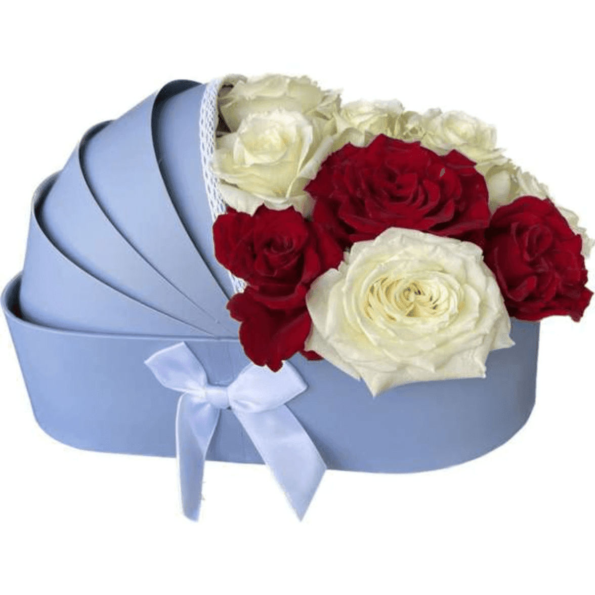 Berceau de fleurs pour naissance garçon