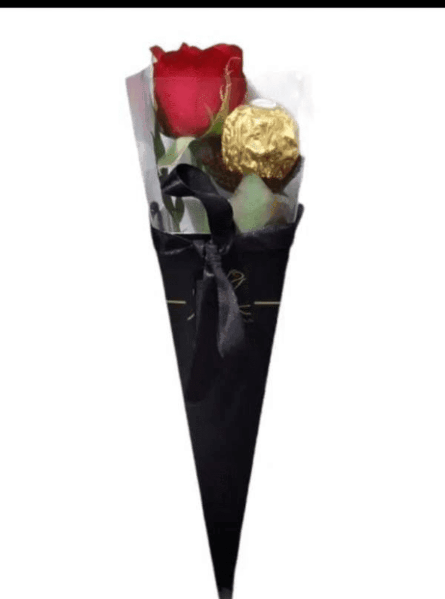 Fleur individuelle et chocolat