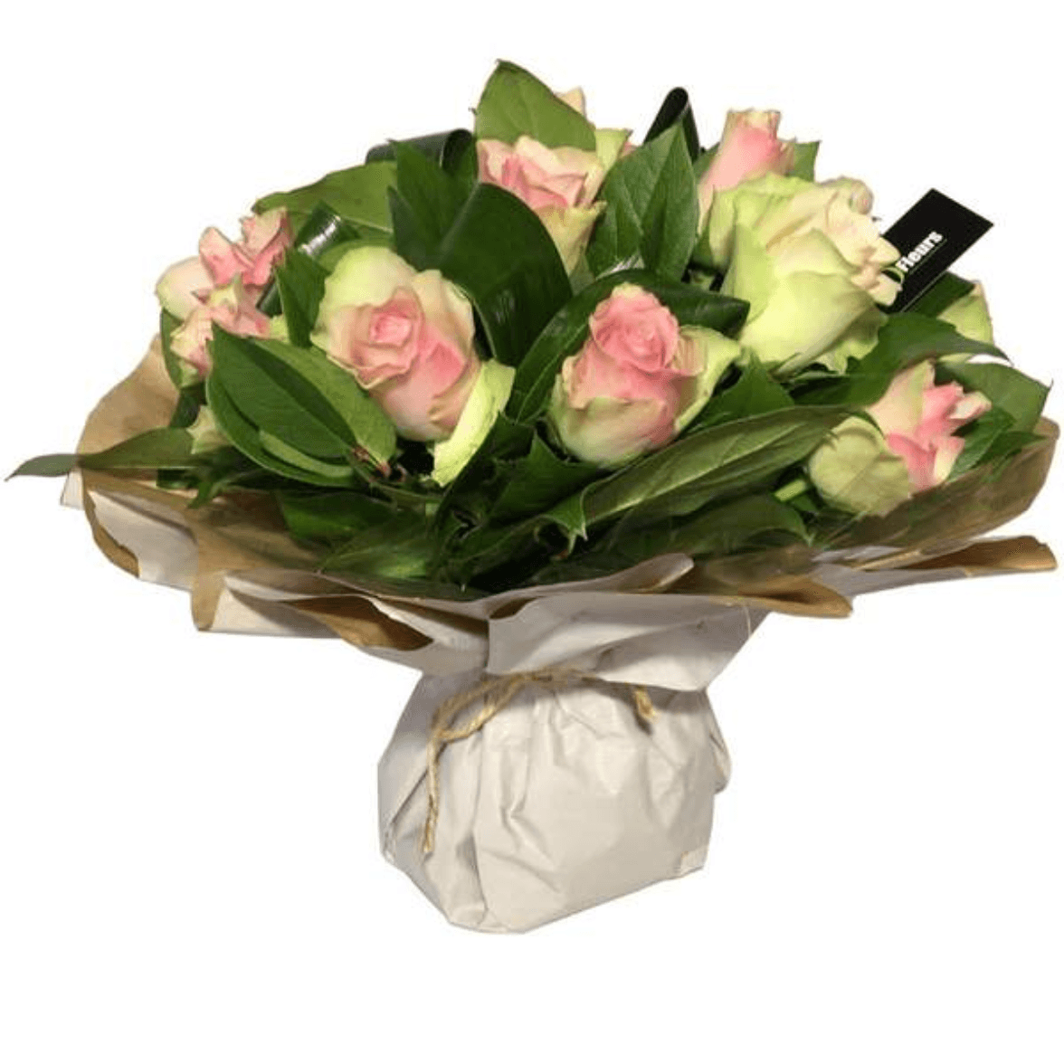 Composition bouquet de fleurs rose