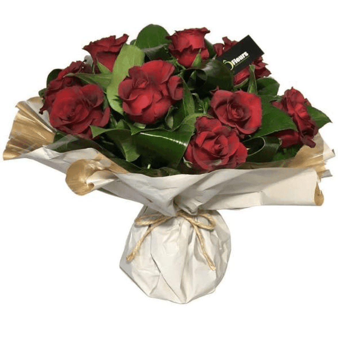 Composition bouquet de fleurs rouges