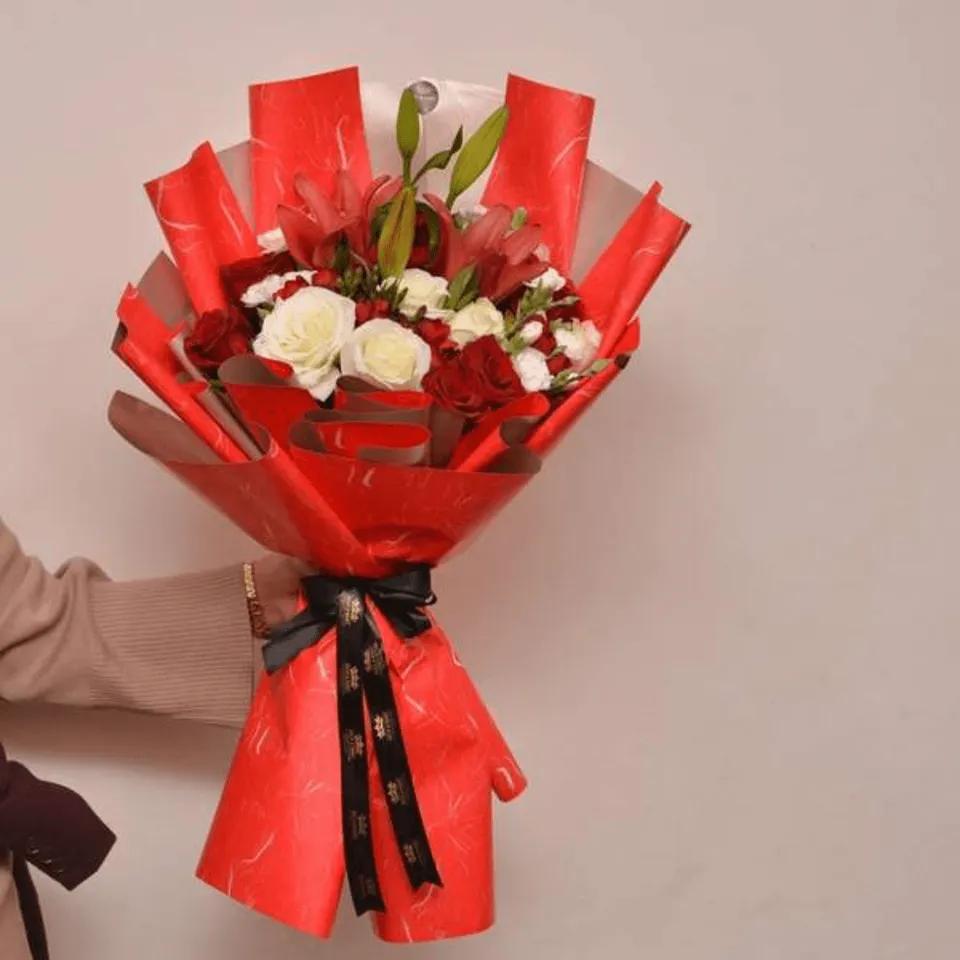 Bouquet la vie en rouge