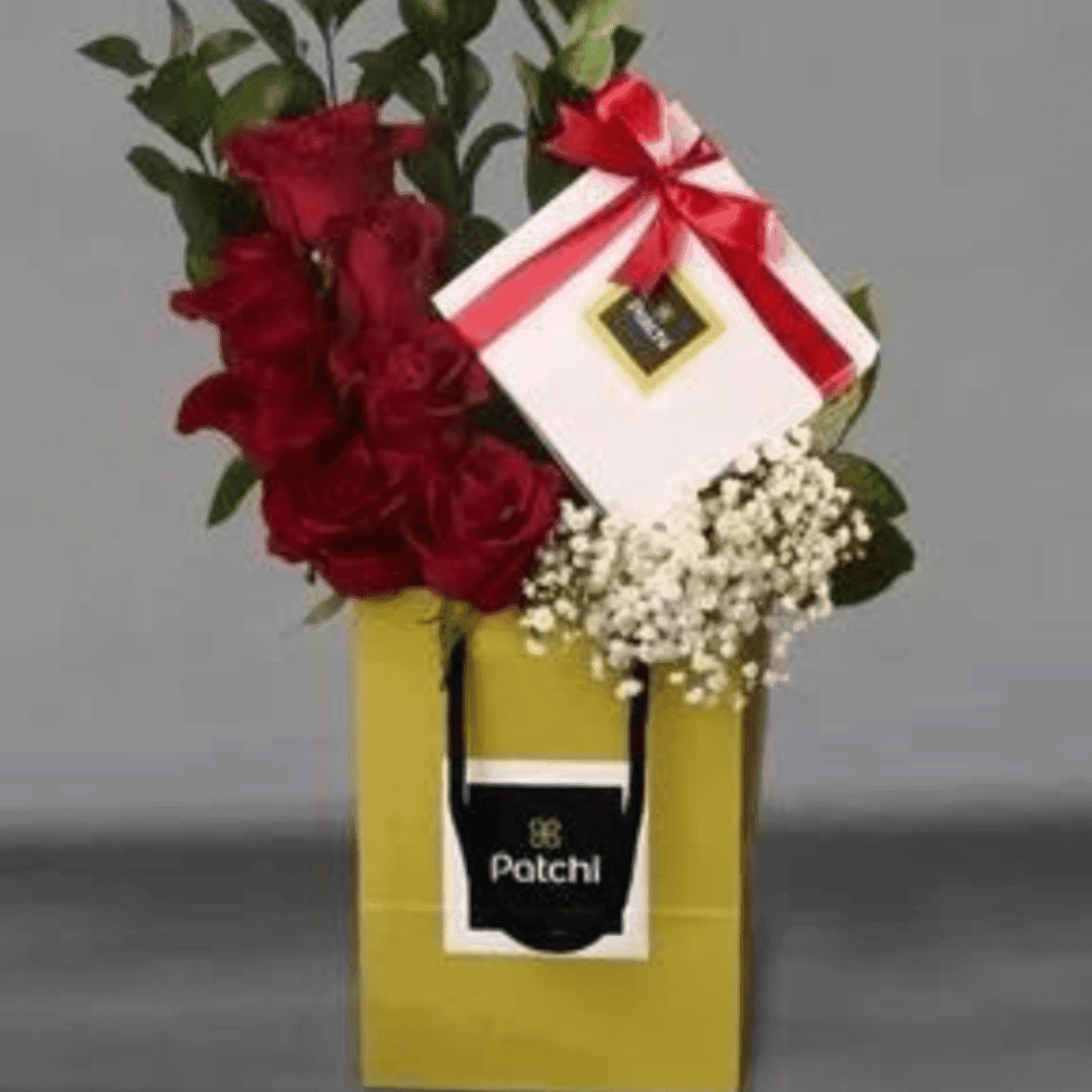 Chocolat Patchi Avec Fleurs Rouges