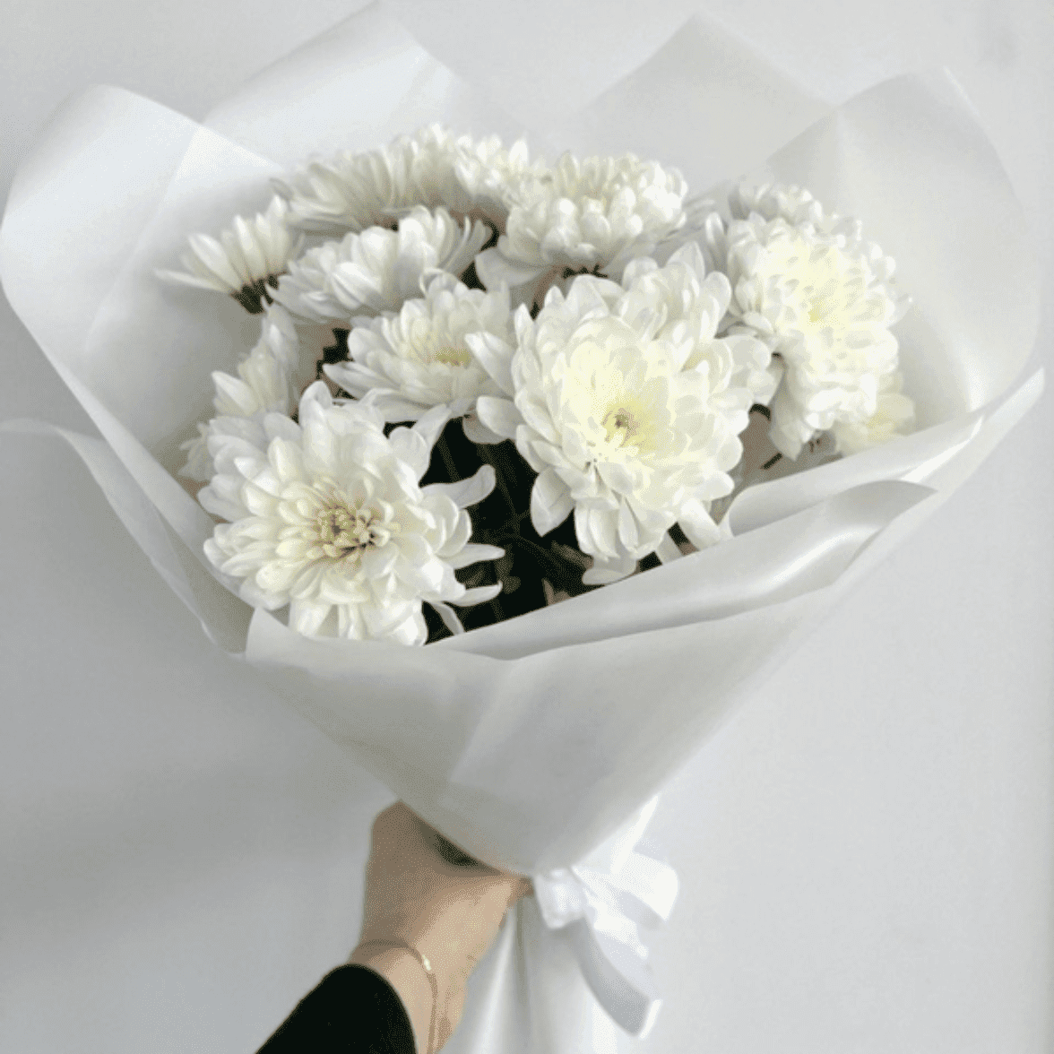 Bouquet chrysanthème blanc