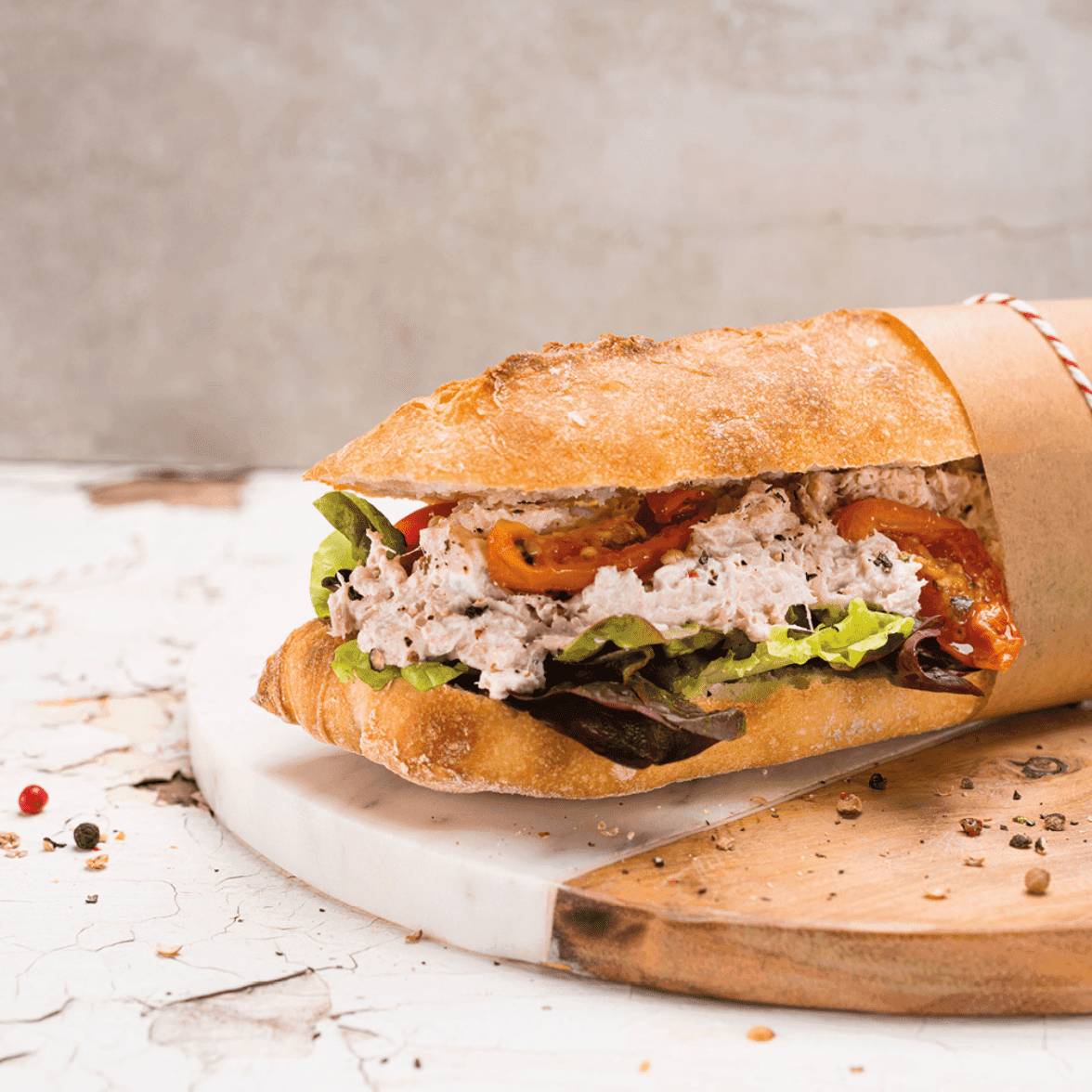 Sandwich  + Thon + Mortadelle + Cacher