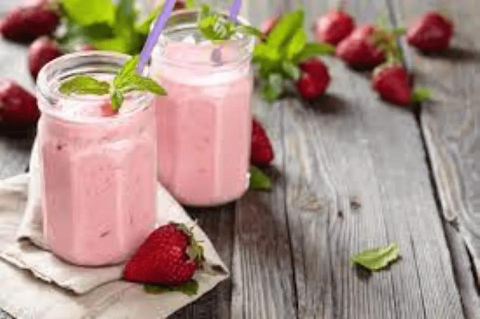 Jus De Fraise Au Lait