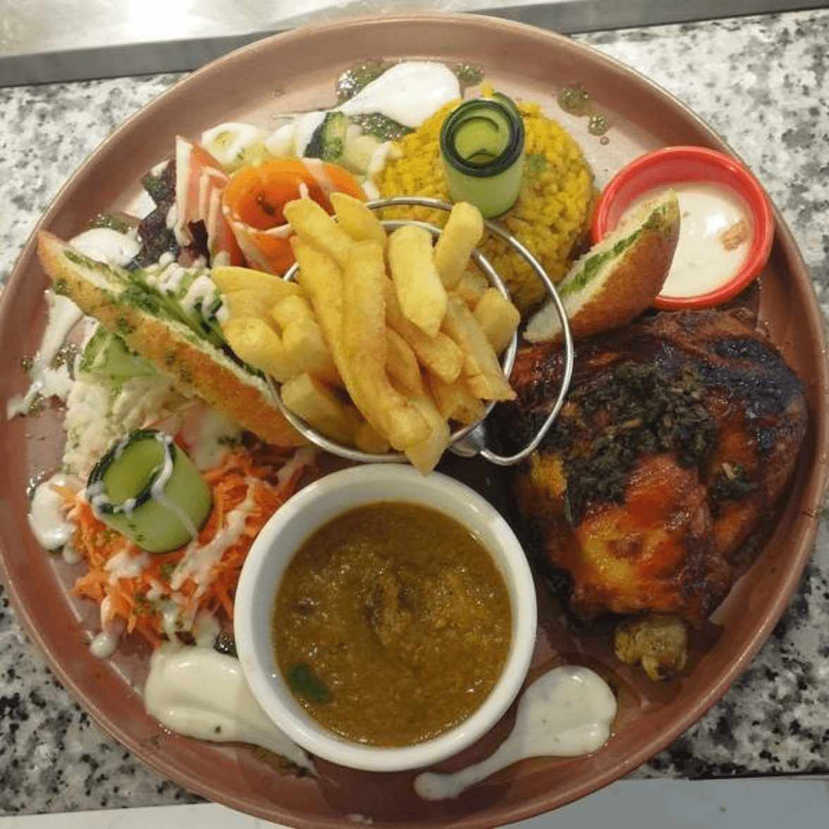 1/4 Poulet Rôti + Salade