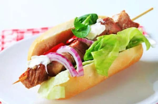 Sandwich Brochettes De Viande
