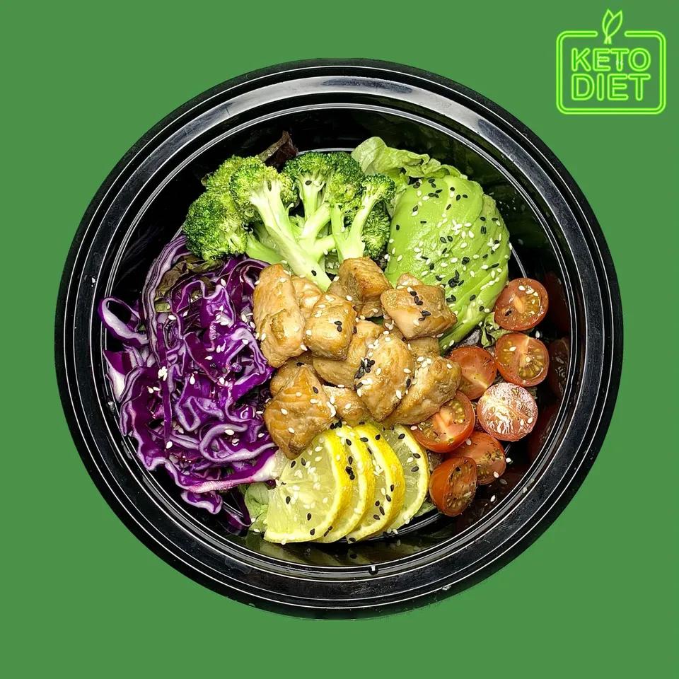 Salmon keto bowl
