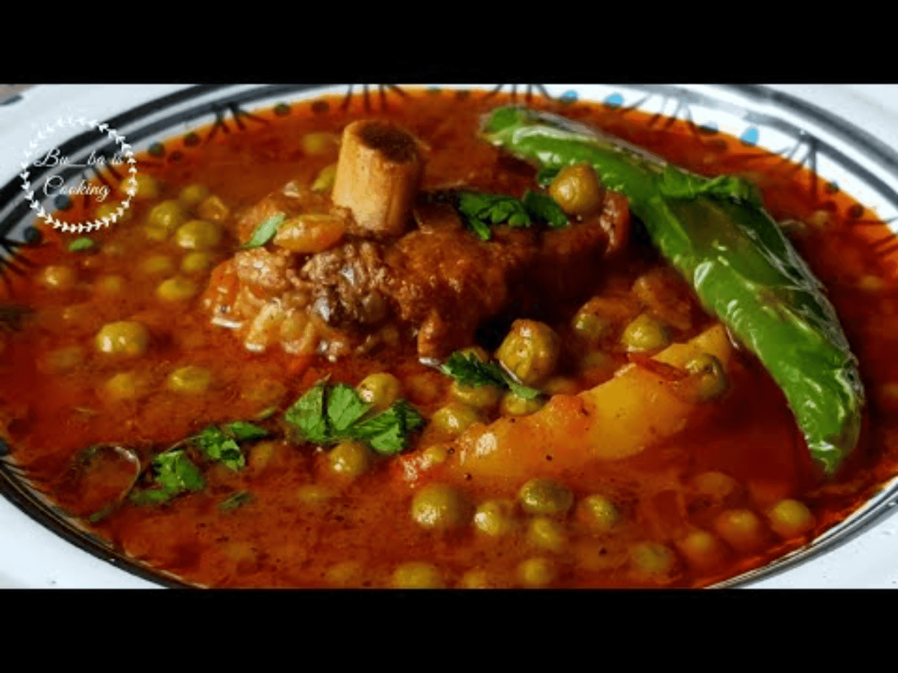 مرقة جلبانة بالحم العلوش