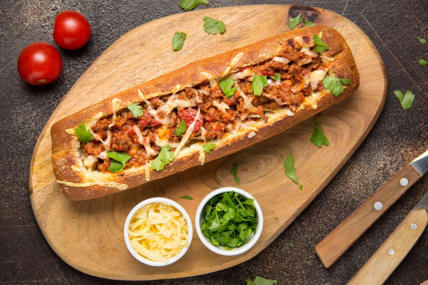 Baguette Farci Viande Hachée