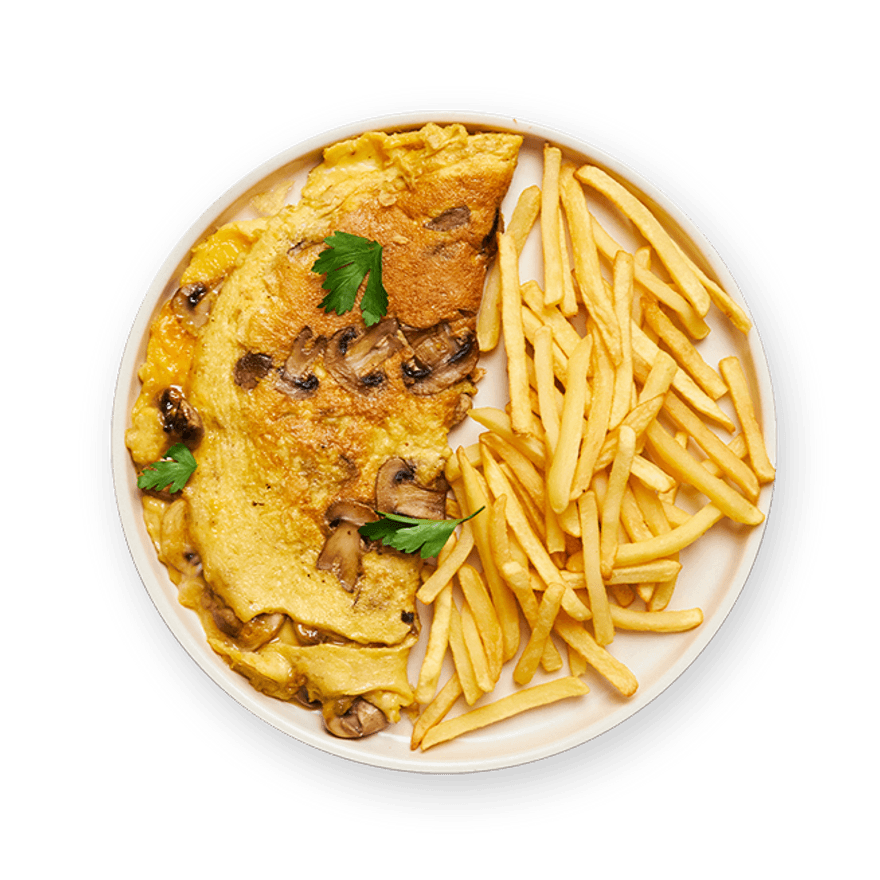 Frites omlette Poulet