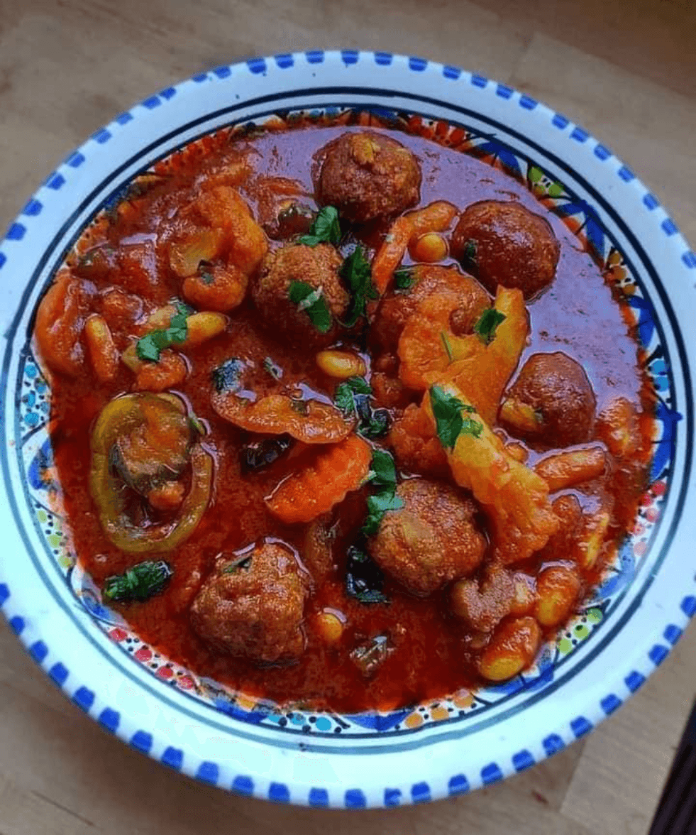 Loubia aux Boulettes de Viande